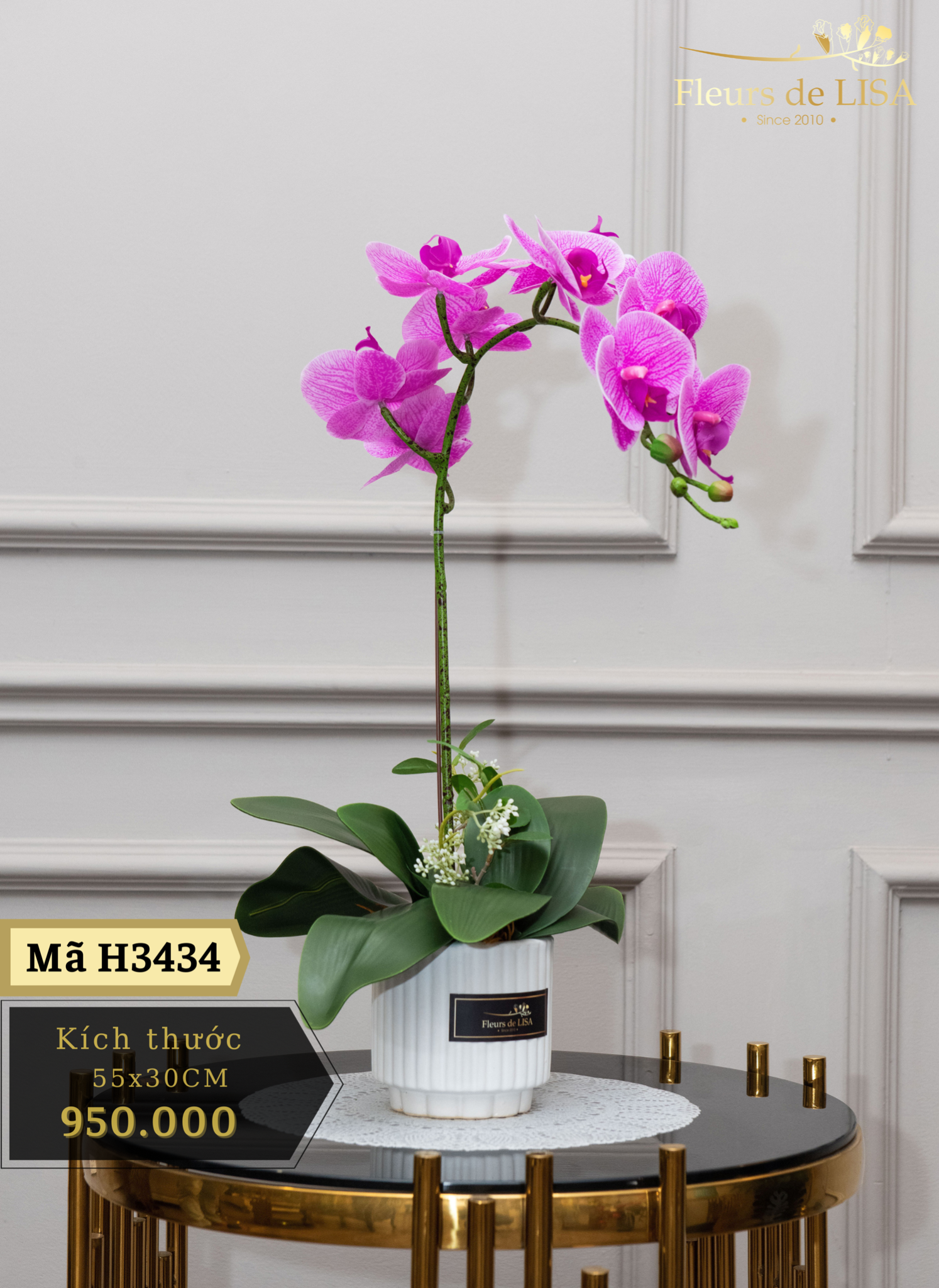  Mini Orchids - Lan lụa đơn trang trí cao cấp, quà tặng sang trọng 