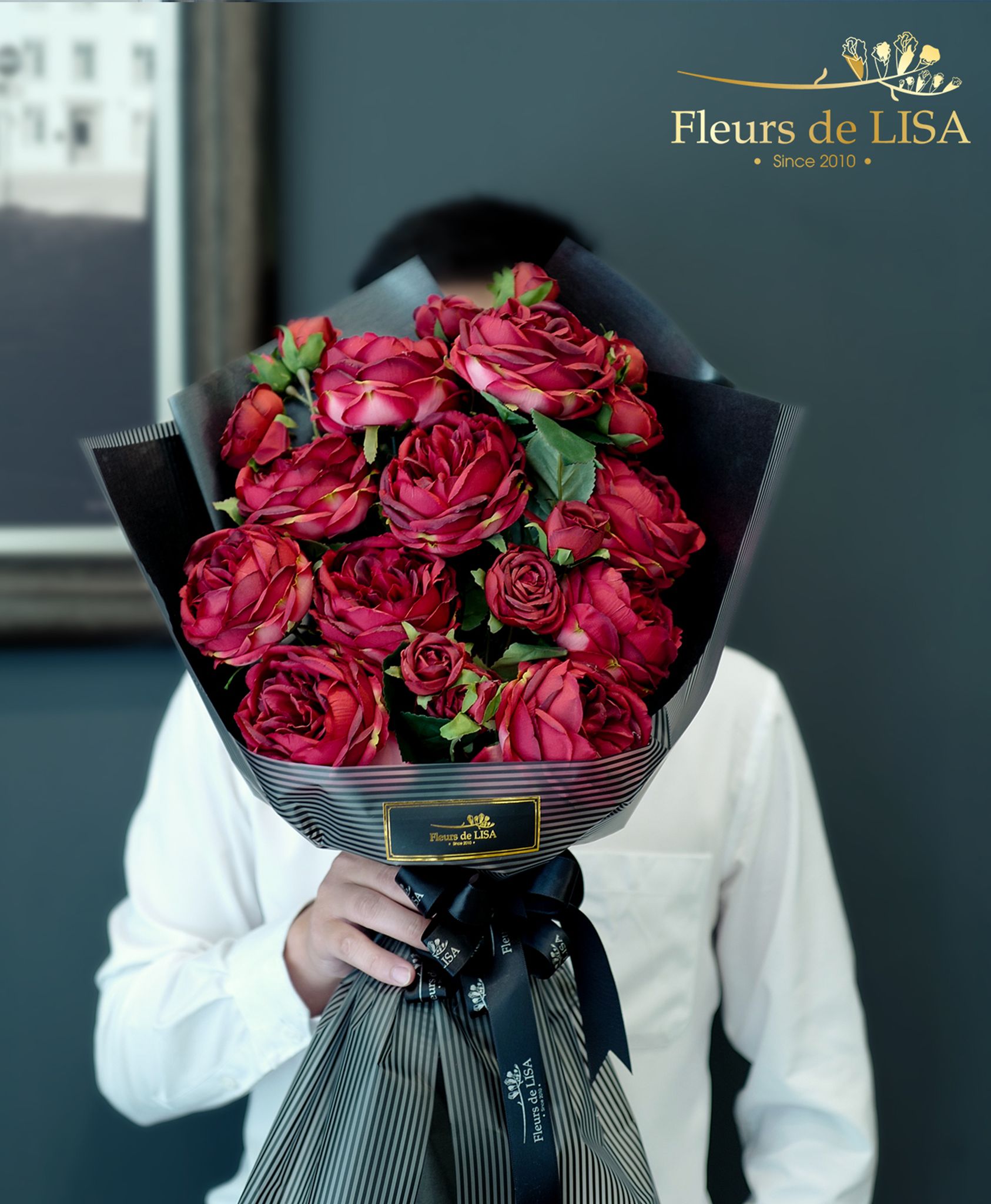 Love Actually - Bó hoa hồng lụa cao cấp 