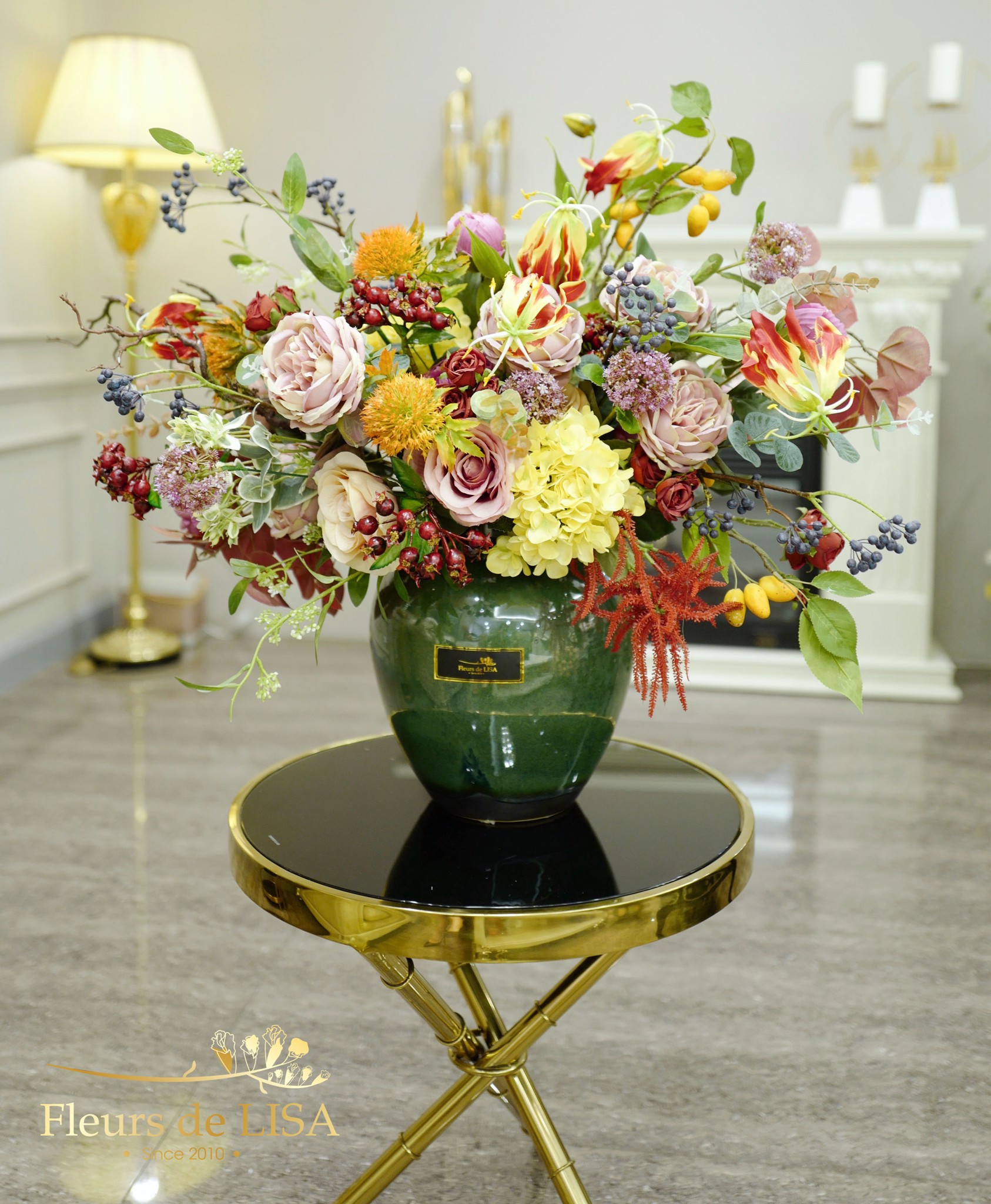  Amitié - Bình hoa lụa trang trí nội thất 