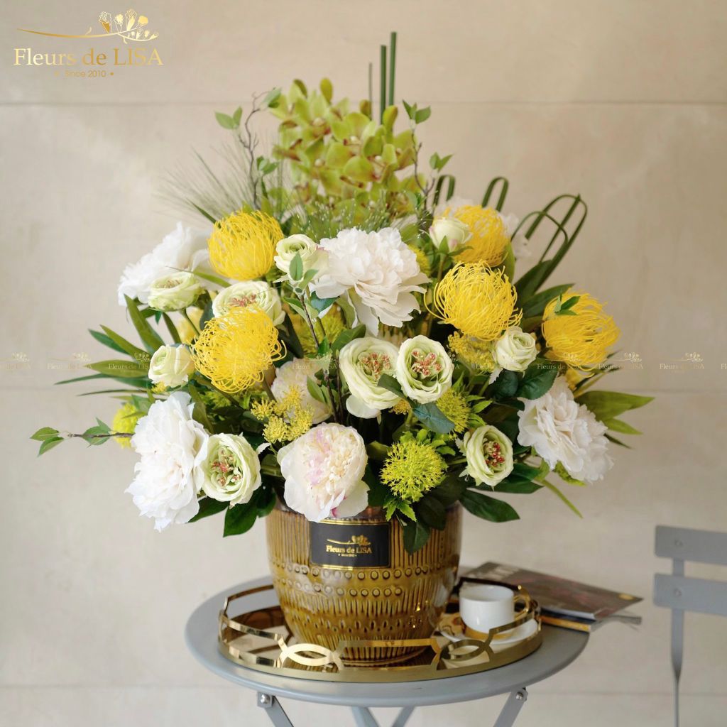  Bonheur - Bình hoa lụa trang trí nội thất 