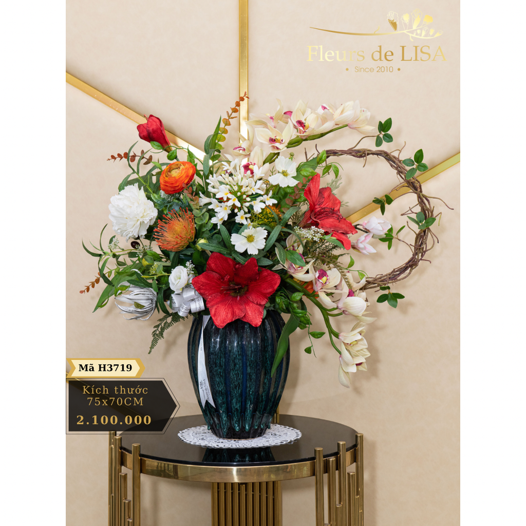  Le bouquet de fleurs - Hoa lụa cao cấp phong cách Pháp 