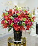  Regal Roses - Bình hoa lụa trang trí nội thất 