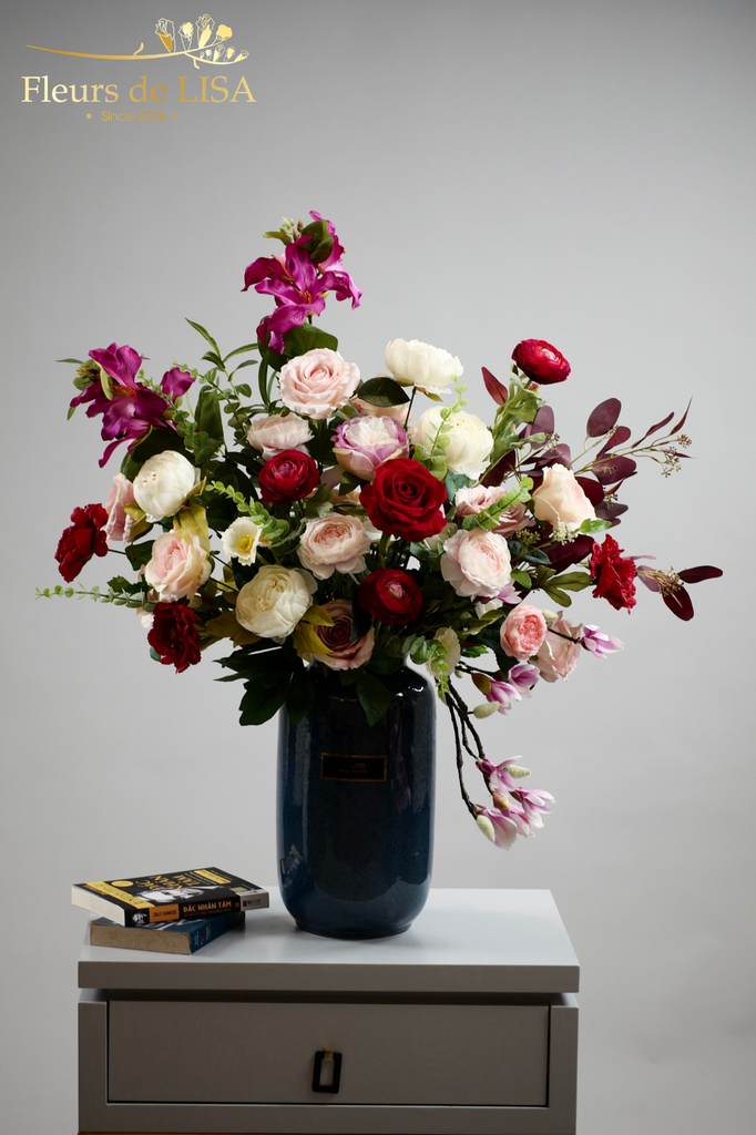  Aliane 1 - Bình hoa lụa trang trí phòng khách 