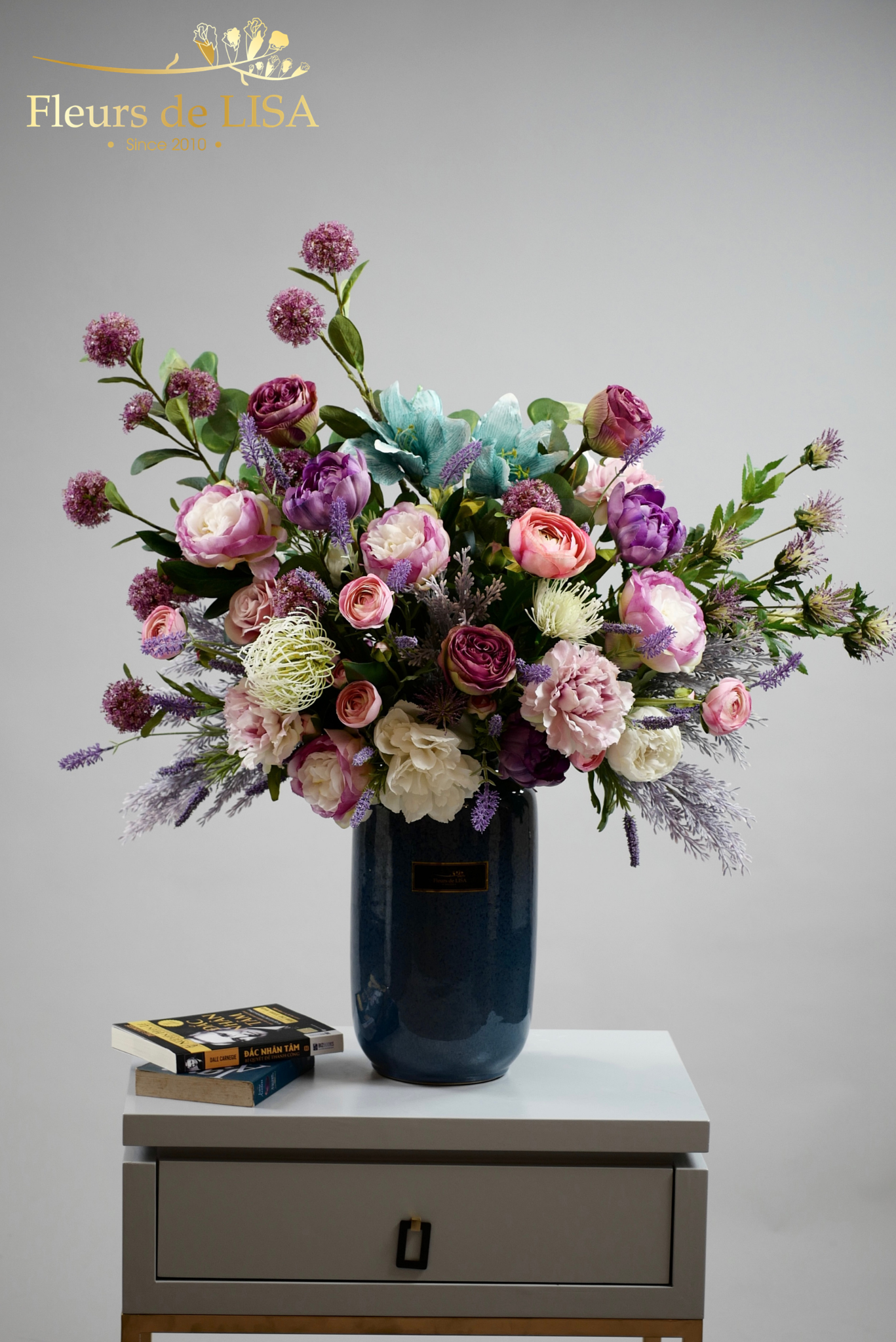 Aliane 4 - Bình hoa lụa trang trí phòng khách 