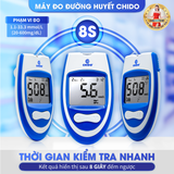 Máy đo đường huyết CHIDO tặng hộp 50 que thử + gói 50 kim lấy máu - Bảo hành 5 năm chính hãng