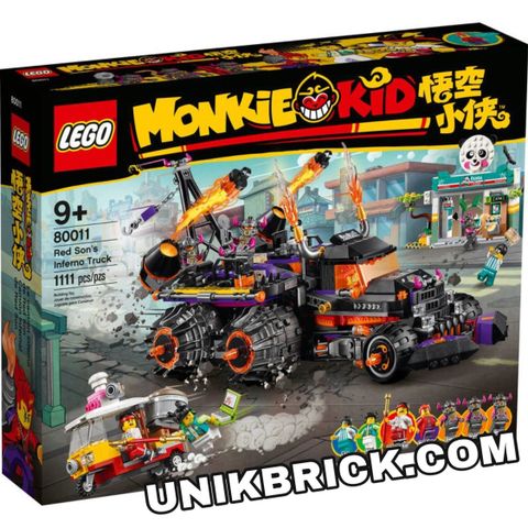  [HÀNG ĐẶT/ ORDER] LEGO Monkie Kid 80011 Red Son’s Inferno Truck 