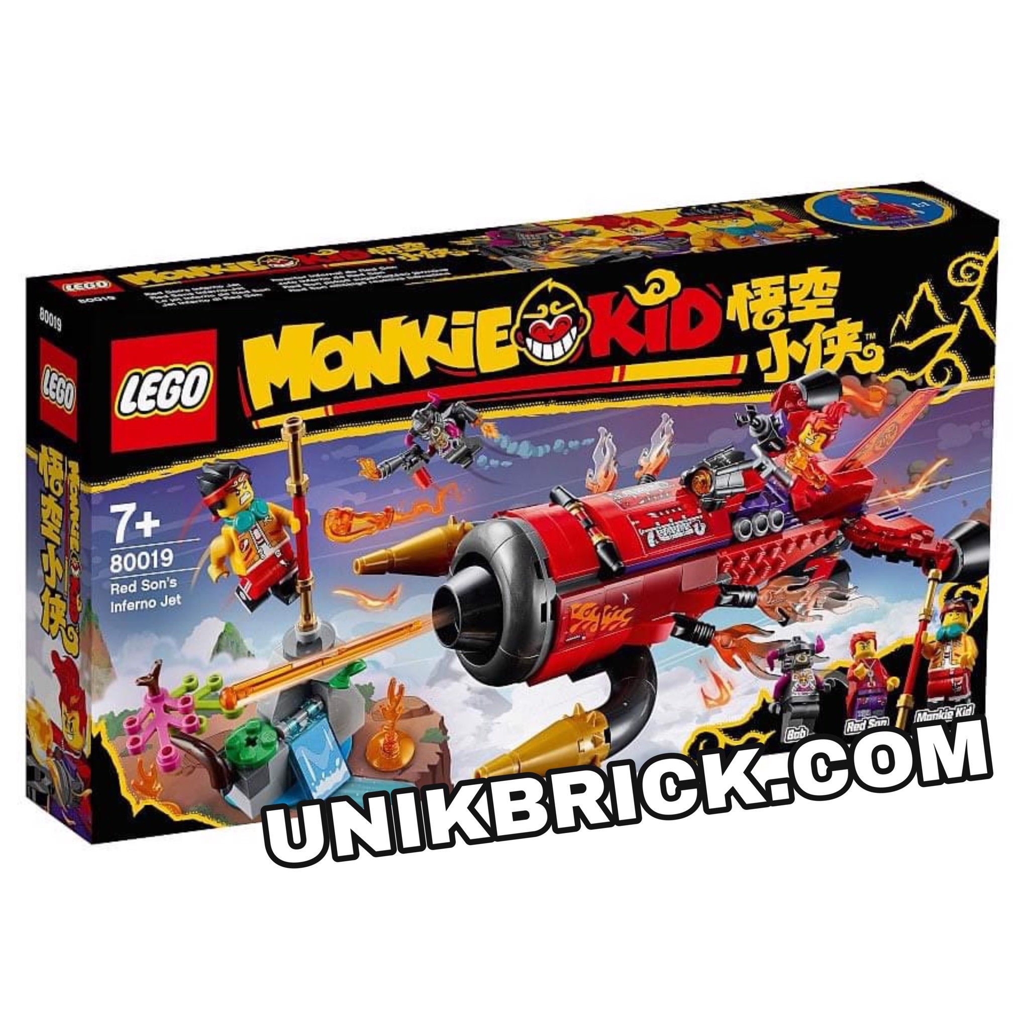 [HÀNG ĐẶT/ ORDER] LEGO Monkie Kid 80019 Red Son's Inferno Jet