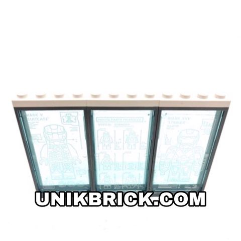  LEGO Marvel Glass Window Iron Man Armor Pattern 