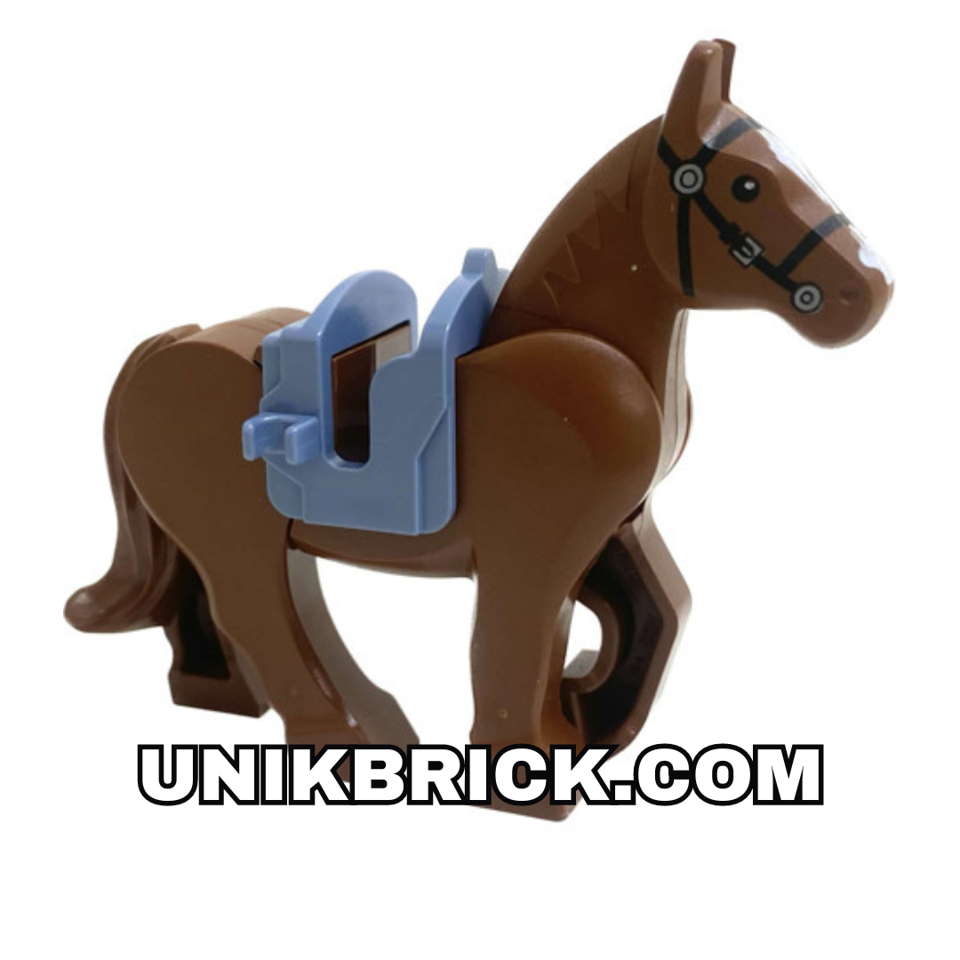 LEGO Brown Horse With Gray Saddle Castle Lotr