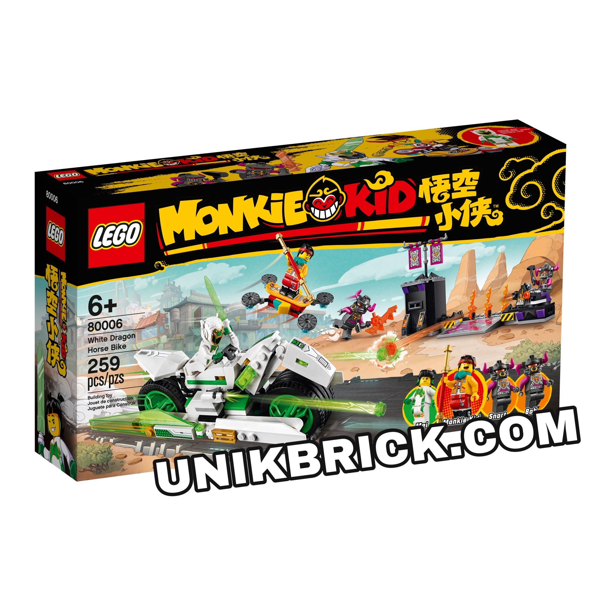 [HÀNG ĐẶT/ ORDER] LEGO Monkie Kid 80006 White Dragon Horse Bike