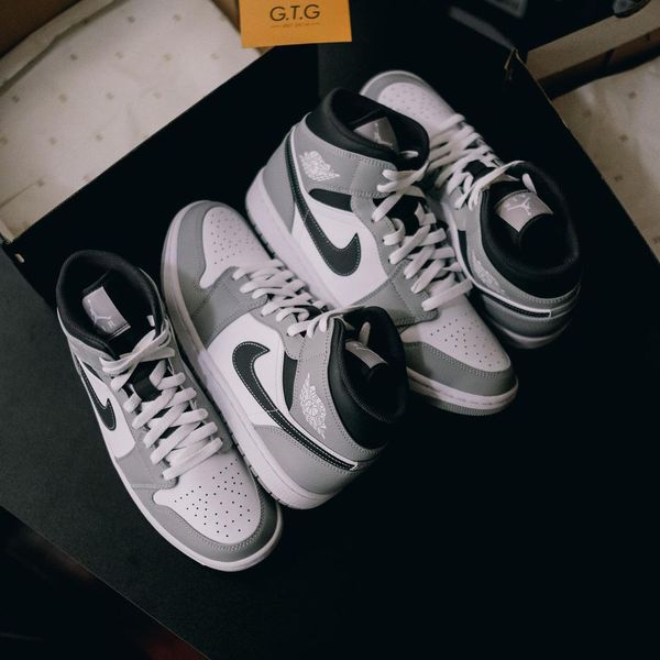 Giày Nike Air Jordan 1 Mid – Light Smoke Grey – 554724-078