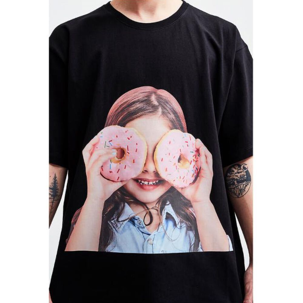 Áo thun - Acmé de la vie - ADLV BABY FACE SHORT SLEEVE T-SHIRT BLACK DONUT 3