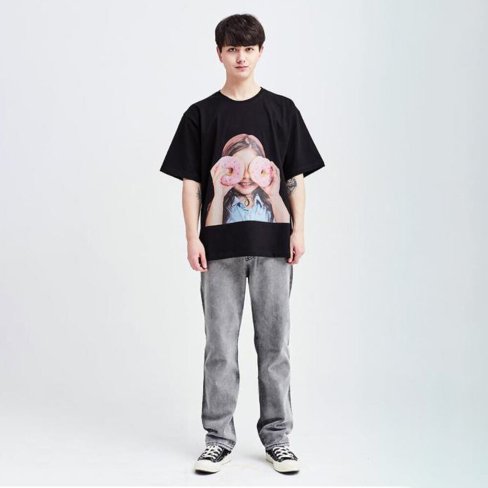 Áo thun - Acmé de la vie - ADLV BABY FACE SHORT SLEEVE T-SHIRT BLACK DONUT 3