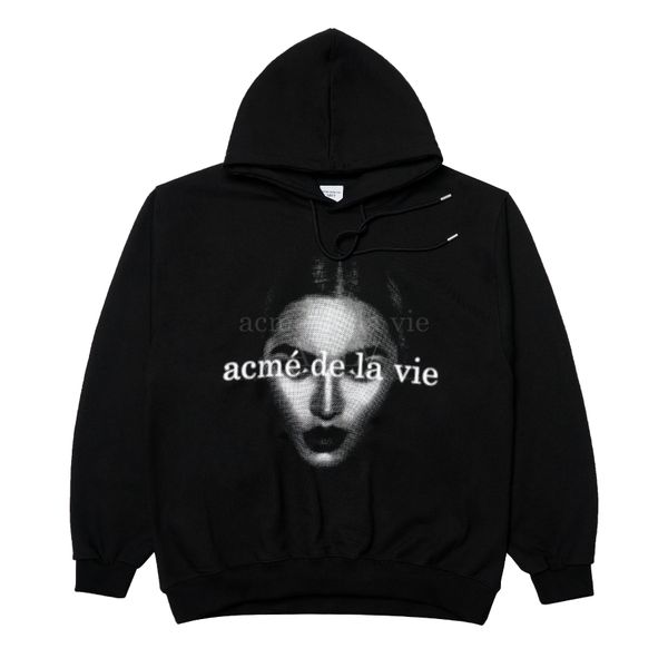  Hoodie Acmé de la vie - ACMEDALEVIE FACE HOODIE BLACK 