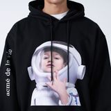  Hoodie - Acmé de la vie - ADLV BABY FACE HOODIE BLACK ASTRONAUT 