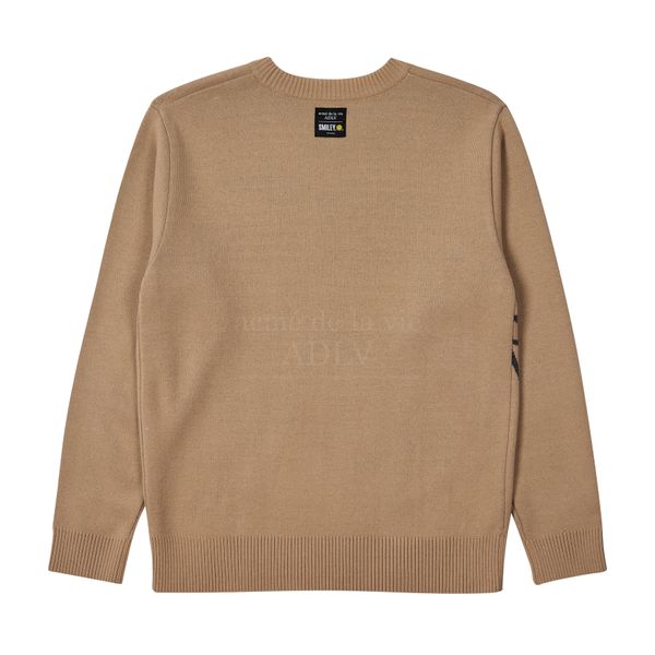  Áo Sweater Acmé de la vie - ACME DE LA VIE X Smiley® BIKER SMILEY FRONT ARTWORK KNIT BEIGE 