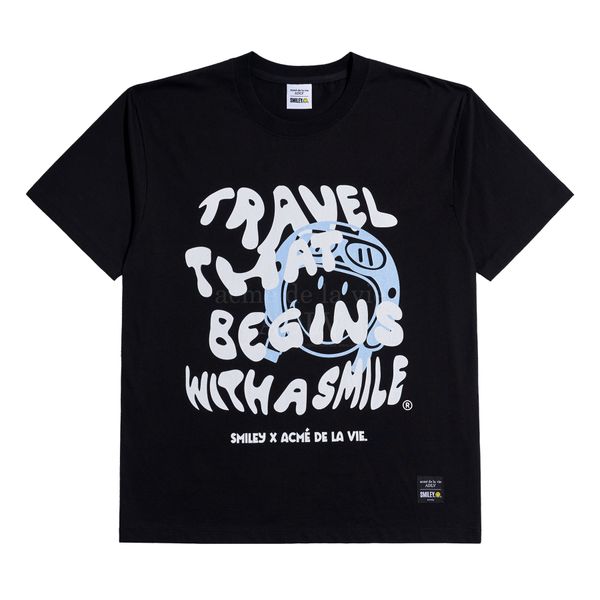 ☆関税込☆ACME DE LA VIE X Smiley★TRAVEL THAT BEGINS PANTS 000-adlv-22fw-sssmtv-blk-