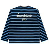  Áo Sweater Acmé de la vie - SCRIPT LOGO STRIPE LONG SLEEVE T- SHIRT BLACK 