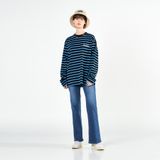  Áo Sweater Acmé de la vie - SCRIPT LOGO STRIPE LONG SLEEVE T- SHIRT BLACK 