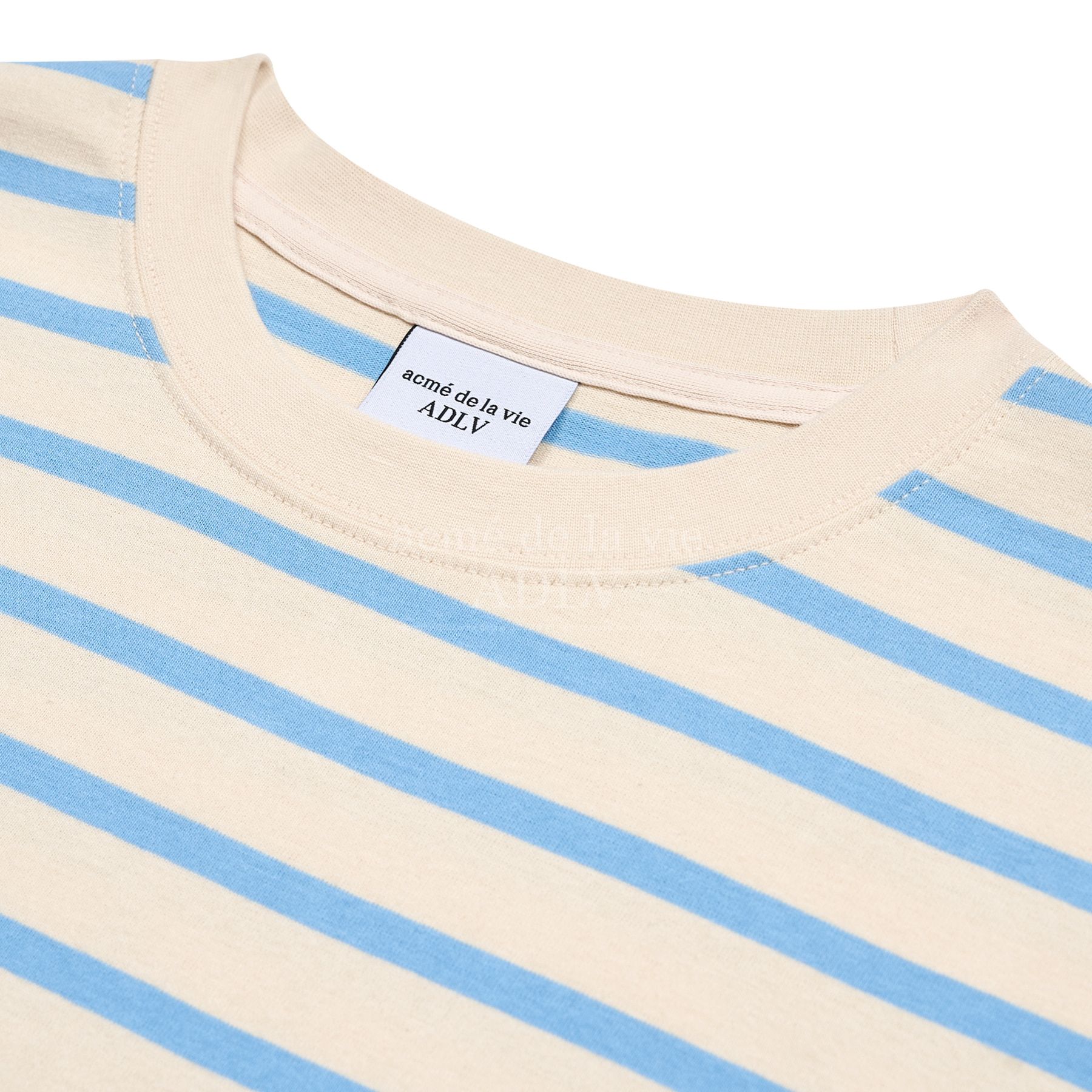  Áo Sweater Acmé de la vie - SCRIPT LOGO STRIPE LONG SLEEVE T- SHIRT IVORY 