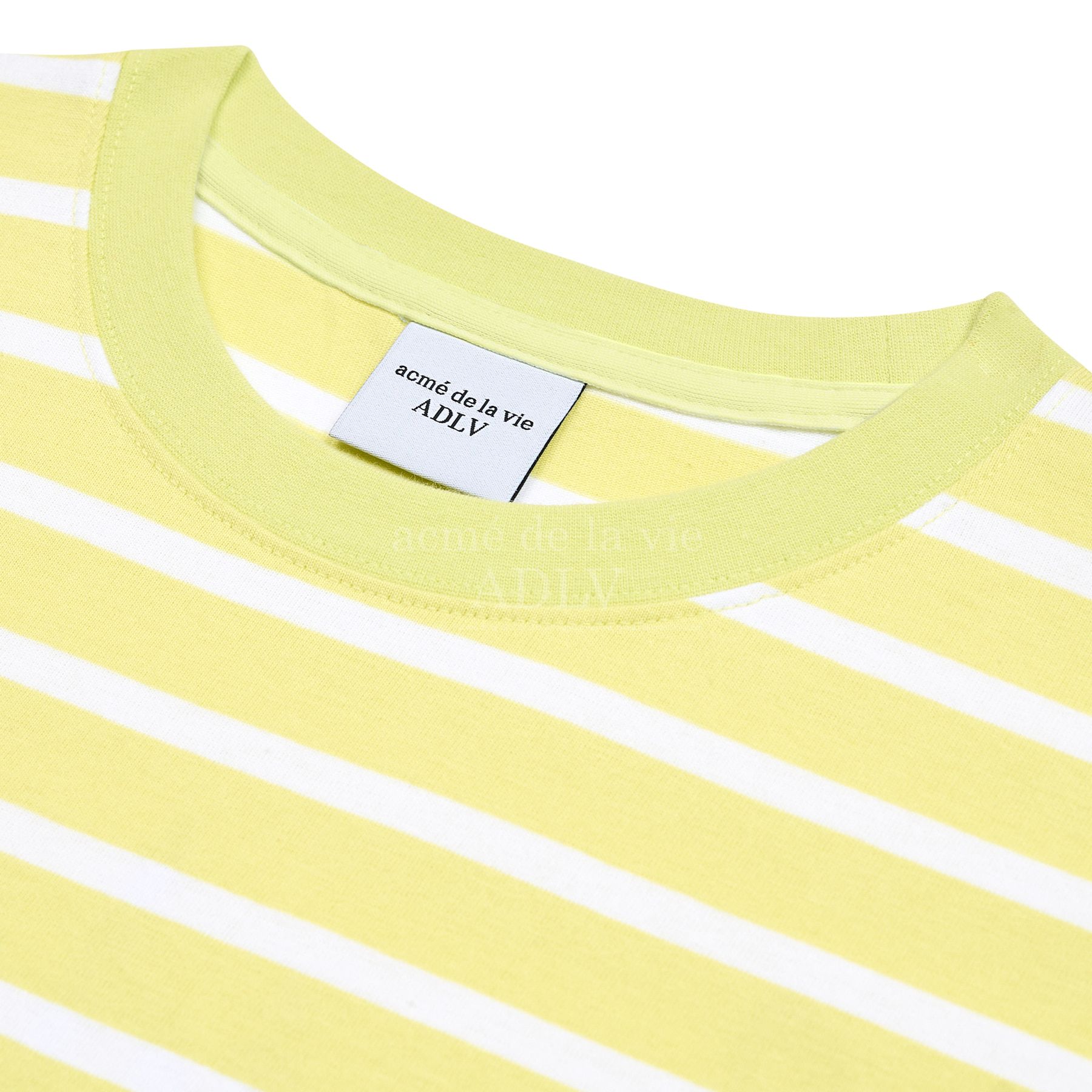  Áo Sweater Acmé de la vie - SCRIPT LOGO STRIPE LONG SLEEVE T- SHIRT YELLOW 