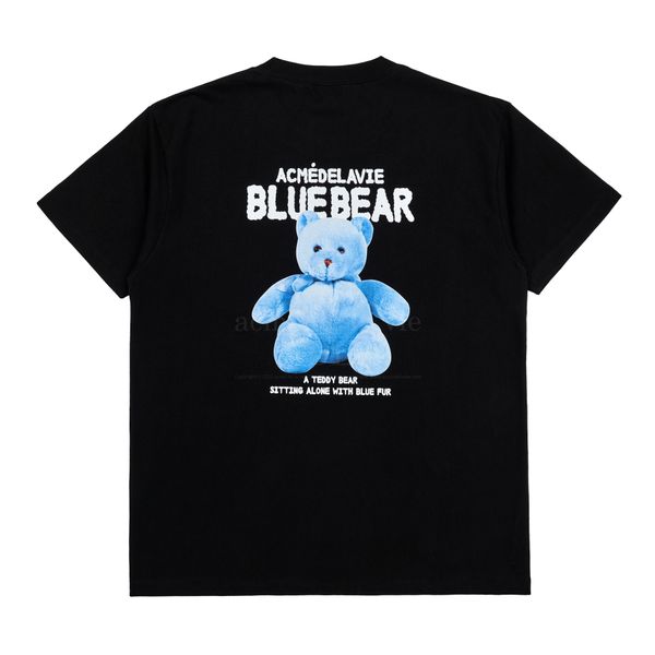  Áo thun - Acmé de la vie - BLUE TEDDY BEAR SHORT SLEEVE T-SHIRT BLACK 