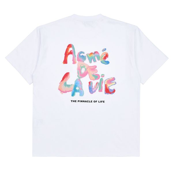  Áo thun - Acmé de la vie - GRADATION CRAYON LOGO SHORT SLEEVE T-SHIRT WHITE 