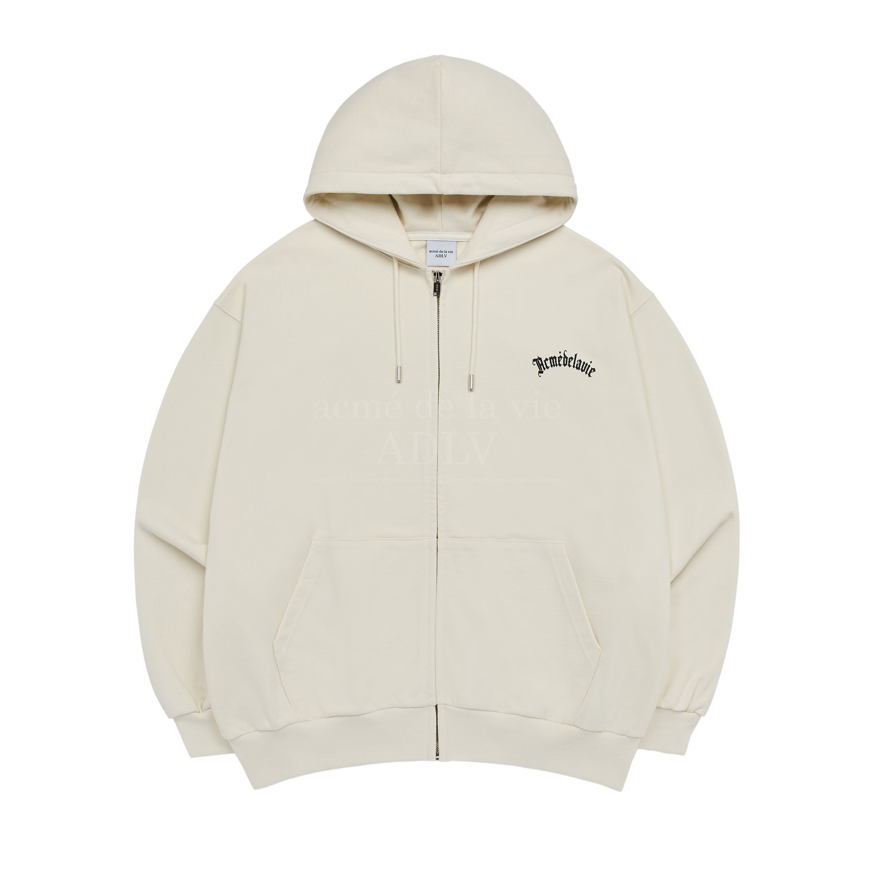 Áo Hoodie Acmé de la vie - ADLV Zip Up Gold Chain Bear Doll Cream