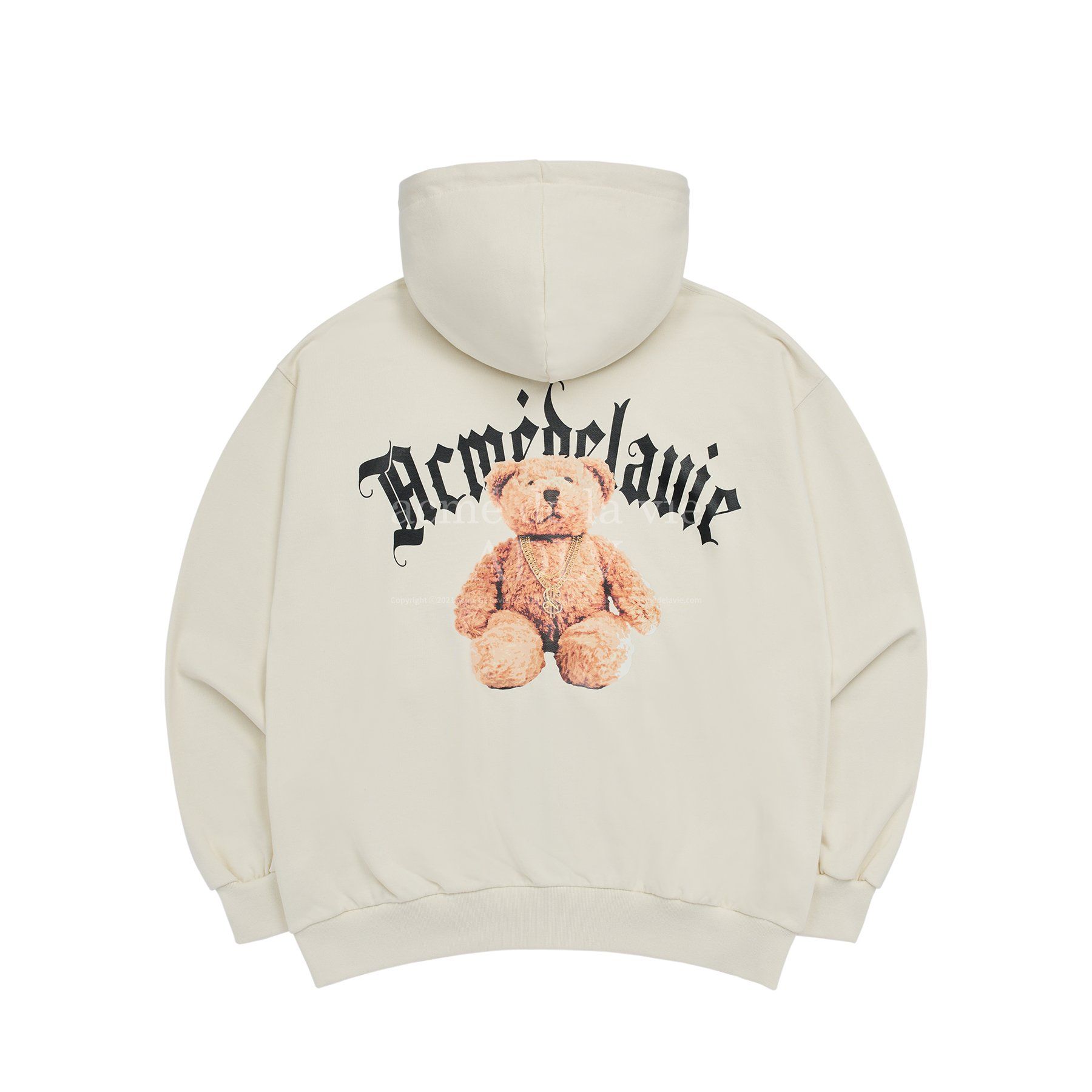 Áo Hoodie Acmé de la vie - ADLV Zip Up Gold Chain Bear Doll Cream