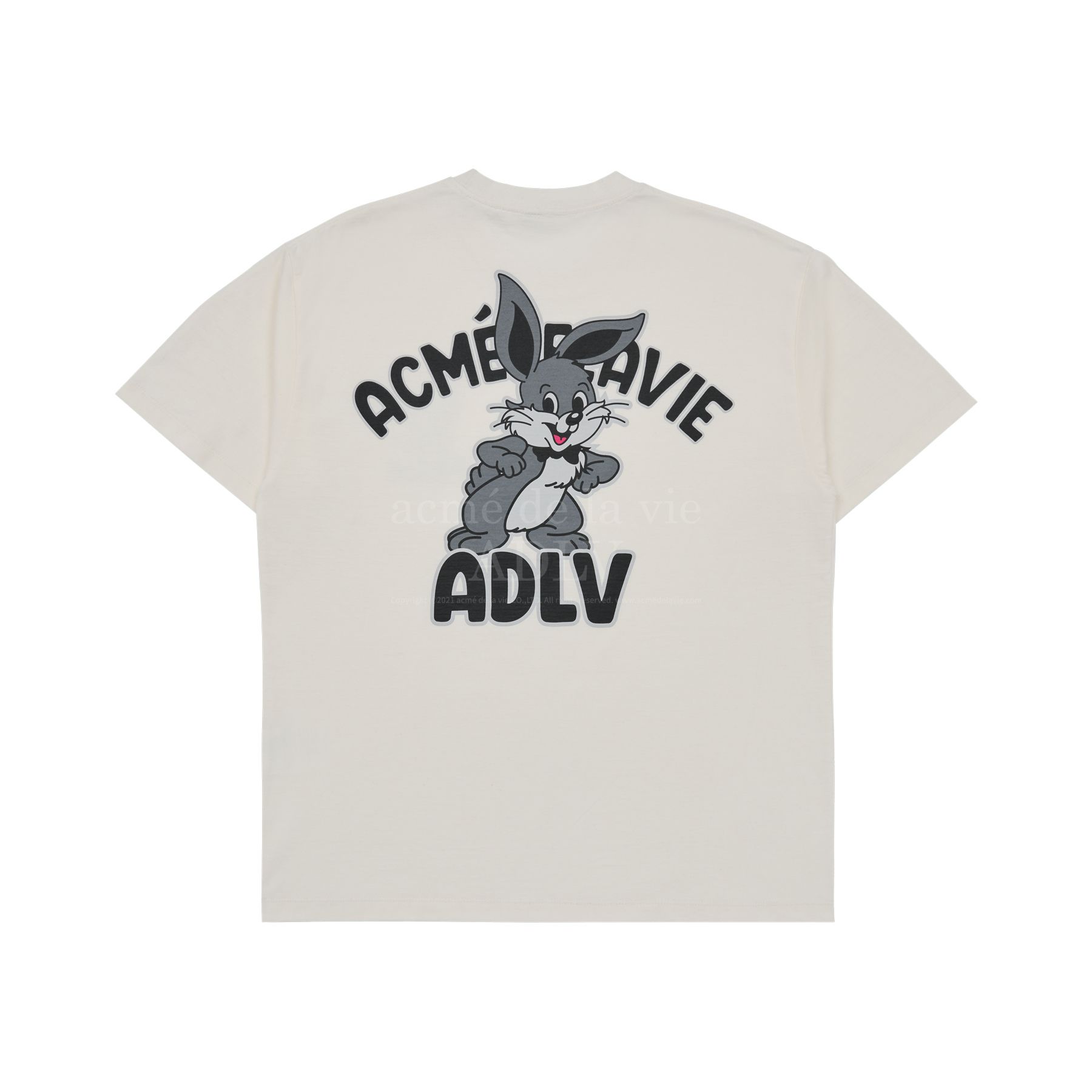  Áo thun - Acmé de la vie - ADLV CARTOON RABBIT SHORT SLEEVE T-SHIRT CREAM 