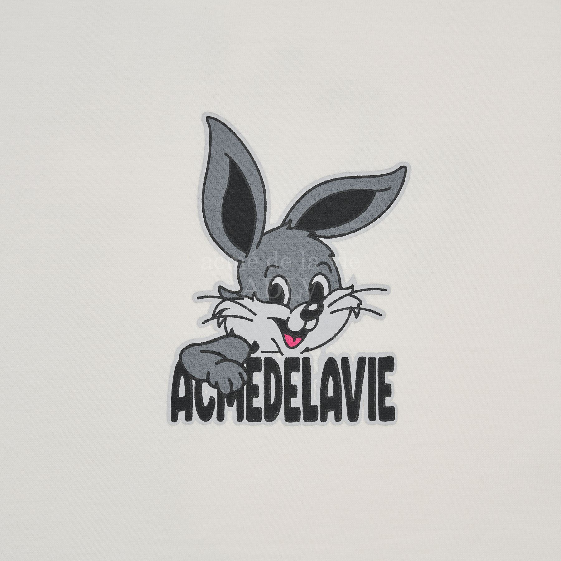  Áo thun - Acmé de la vie - ADLV CARTOON RABBIT SHORT SLEEVE T-SHIRT CREAM 