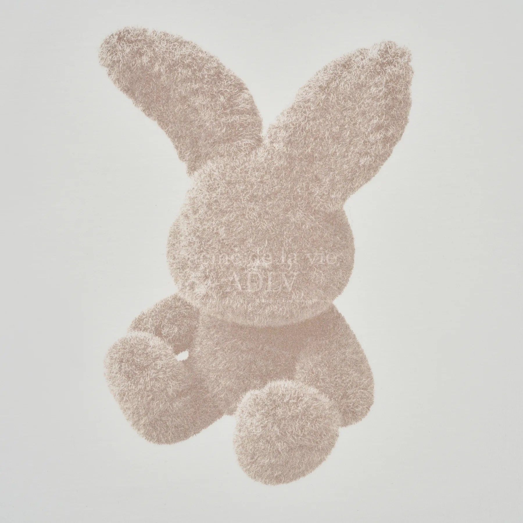 Áo thun Acmé de la vie - ADLV BLACK FUZZY RABBIT SHORT SLEEVE T-SHIRT CREAM