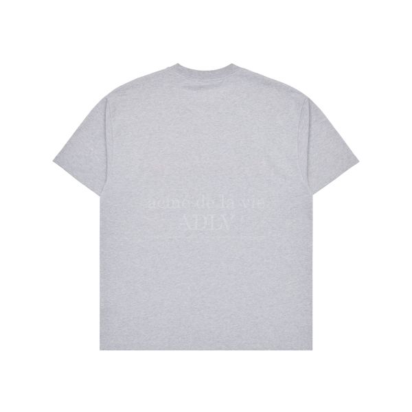  Áo thun - Acmé de la vie - ADLV SPORTY LOGO EMBROIDERY SHORT SLEEVE T-SHIRT GRAY 