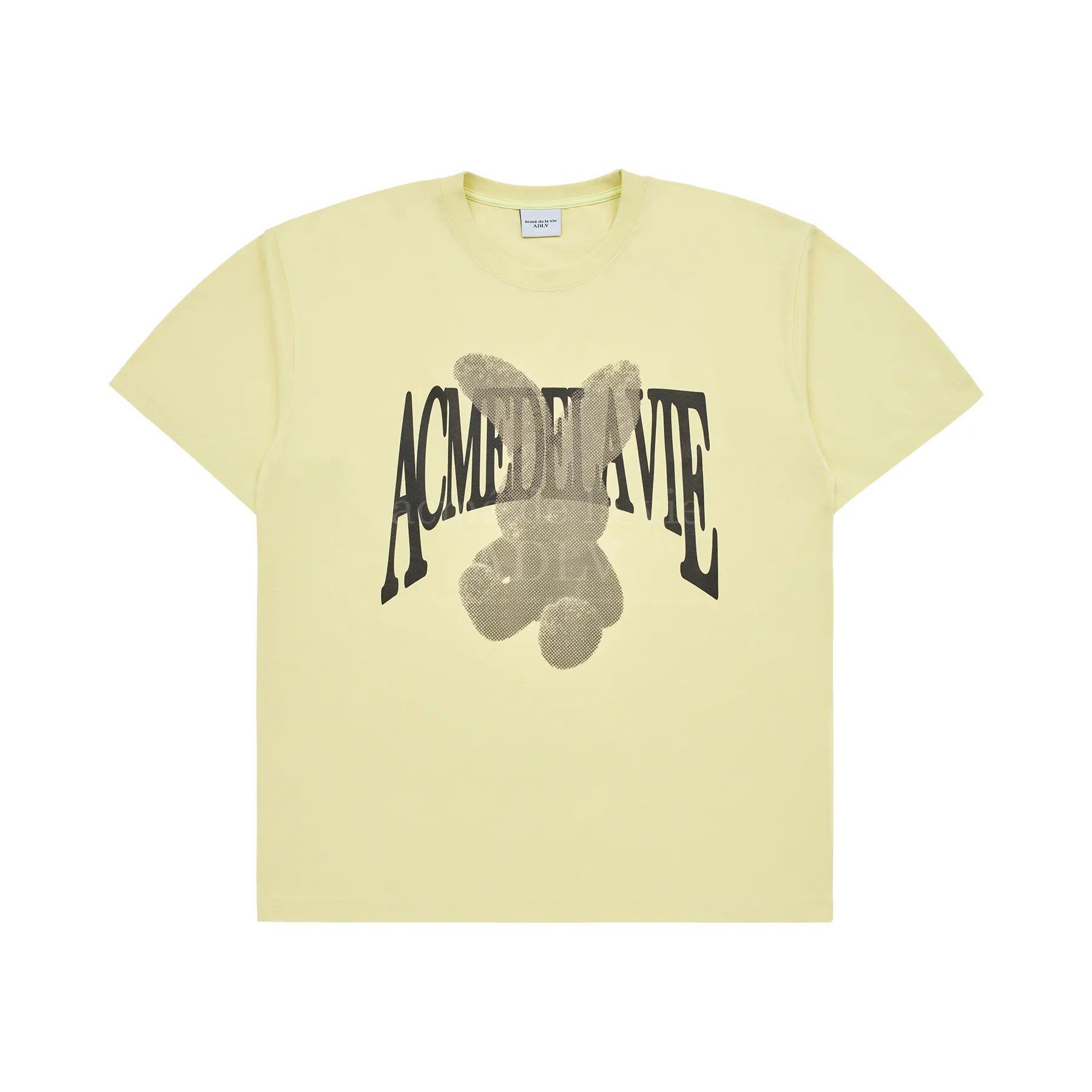 Áo thun Acmé de la vie - ADLV Halftone Dot Fuzzy Rabbit Yellow