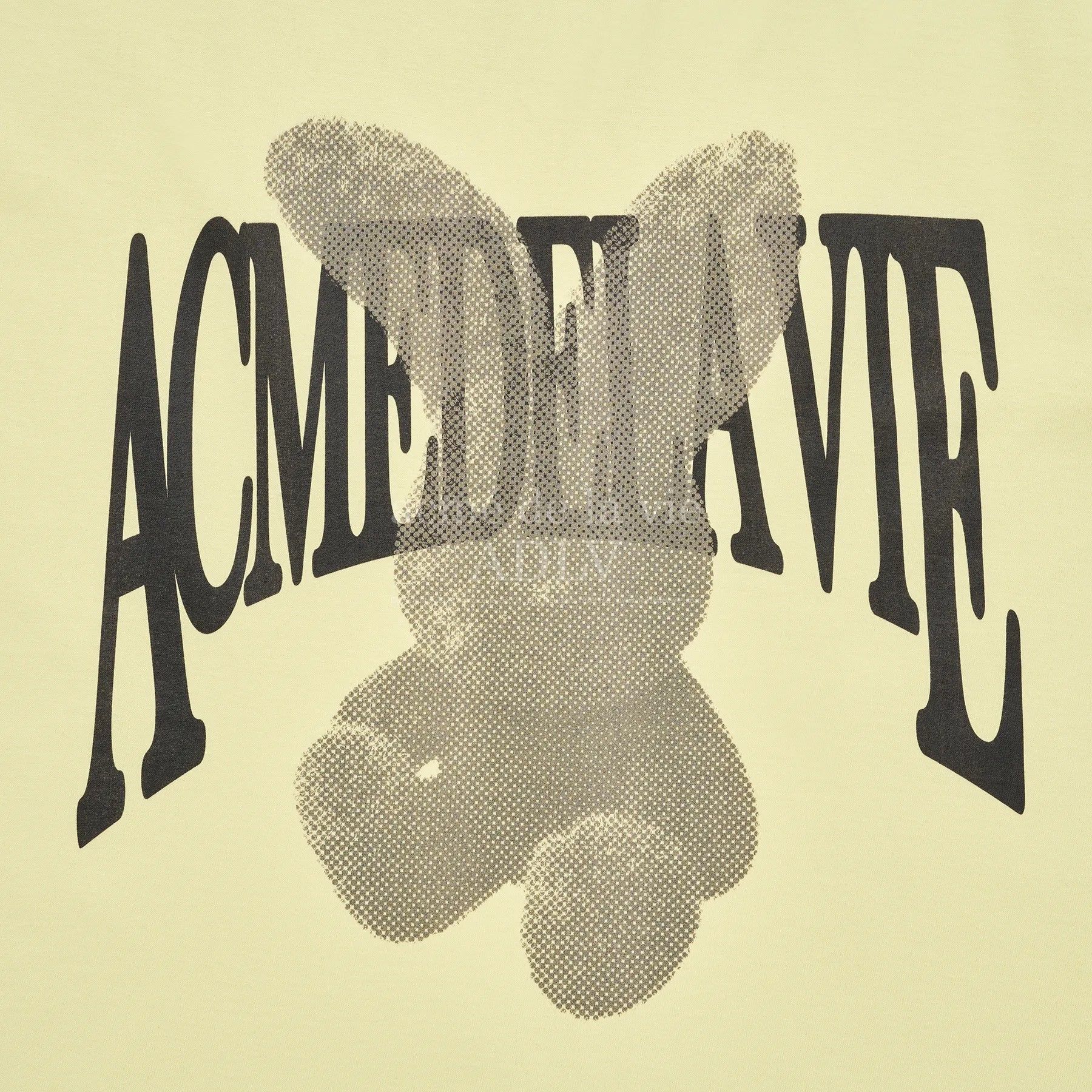 Áo thun Acmé de la vie - ADLV Halftone Dot Fuzzy Rabbit Yellow