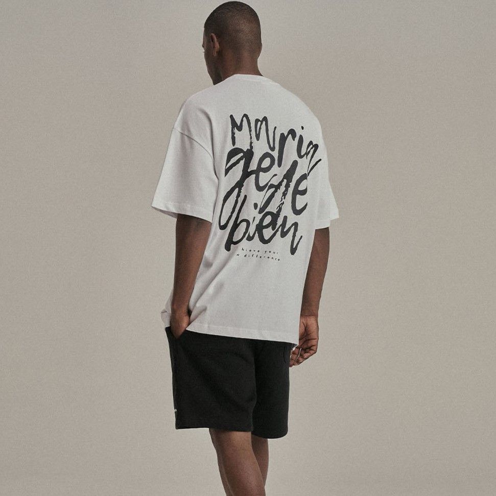 Áo thun Mariagedebien (MGDB) - White/Black T-shirt