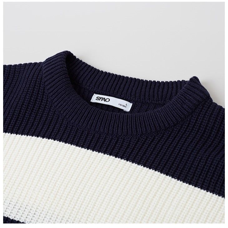 Áo Sweater WHOAU - (Woody) Haji Stripe Sweater Navy - SPKWE4TC40