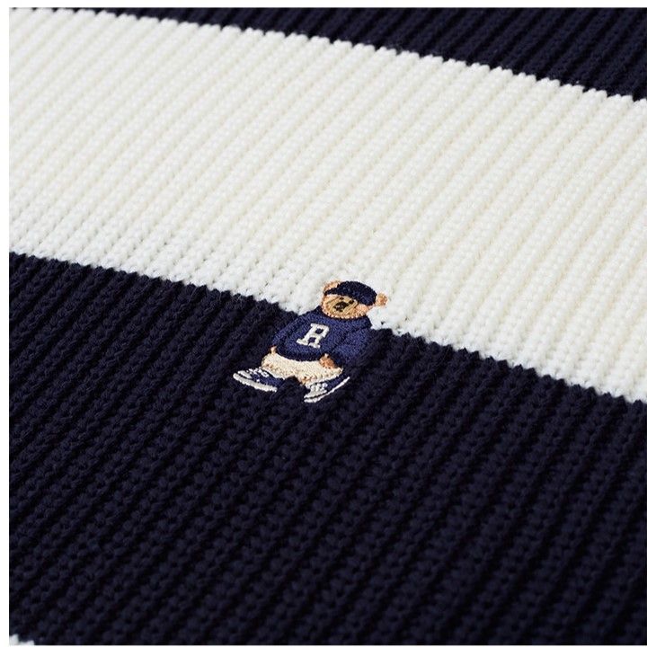 Áo Sweater WHOAU - (Woody) Haji Stripe Sweater Navy - SPKWE4TC40