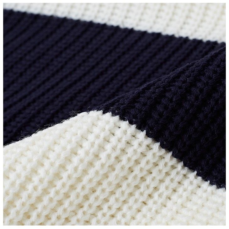 Áo Sweater WHOAU - (Woody) Haji Stripe Sweater Navy - SPKWE4TC40