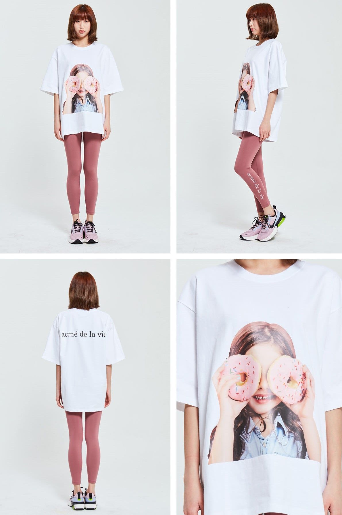 Áo thun - Acmé de la vie - ADLV BABY FACE SHORT SLEEVE T-SHIRT WHITE DONUT 3
