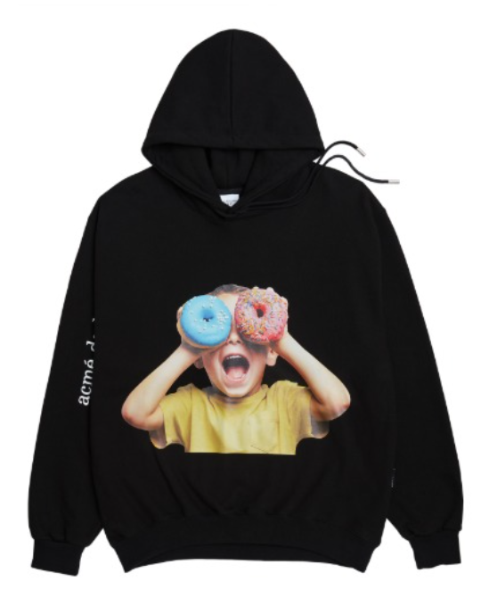 Hoodie - Acmé de la vie - ADLV BABY FACE HOODIE BLACK DONUTS 5