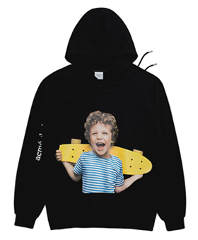 Hoodie - Acmé de la vie - ADLV BABY FACE HOODIE BLACK SKATEBOARD
