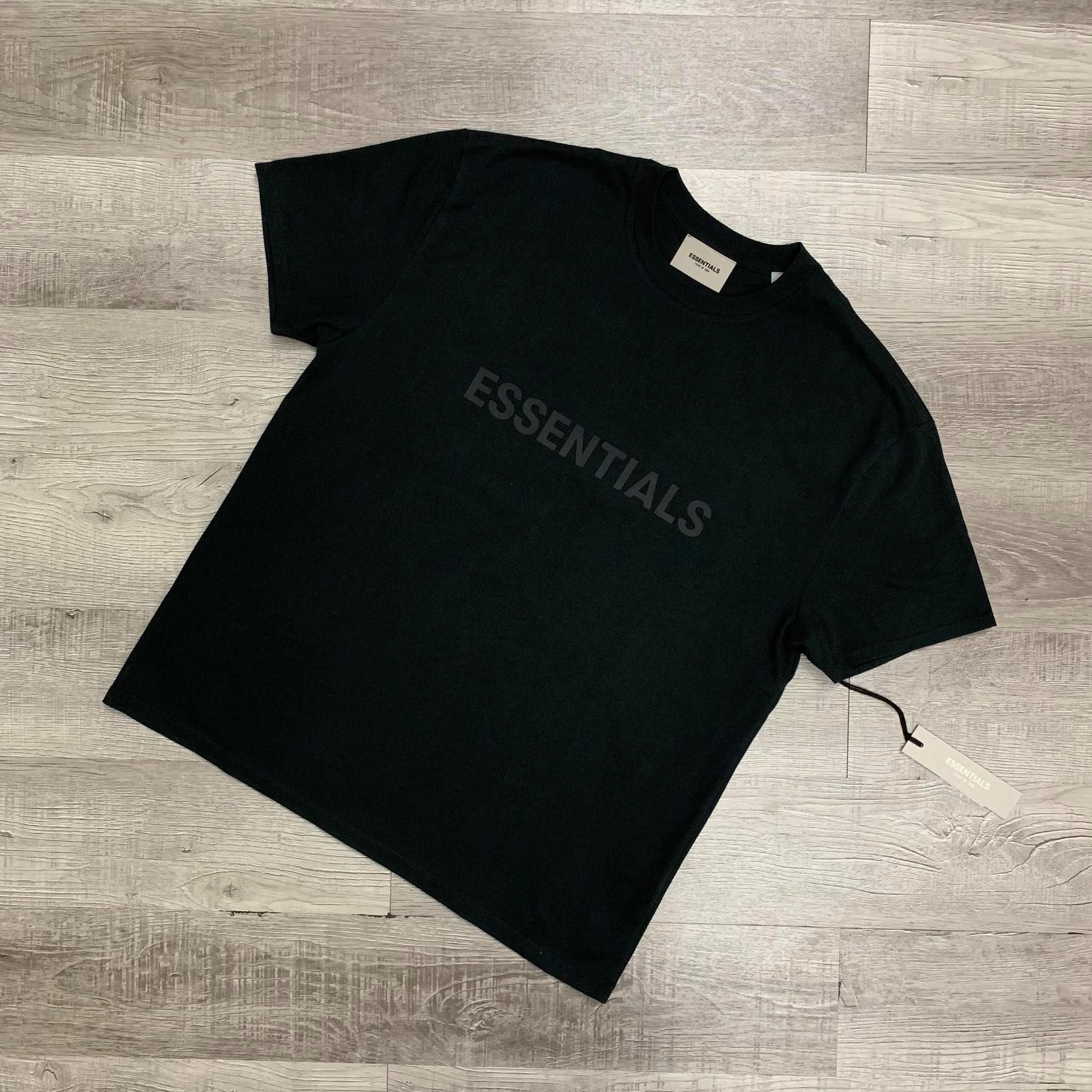 Áo thun - Fear Of God Essentials - 3D Silicon Applique Boxy T-Shirt - Black