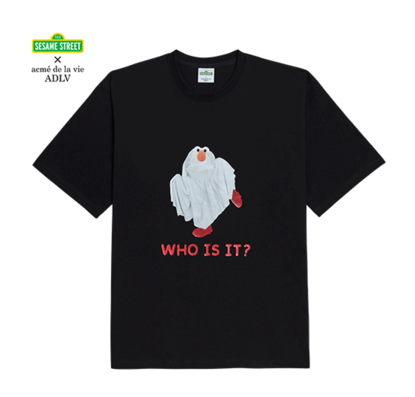 Áo thun - Acmé de la vie - ADLV SESAME STREET X 아크메드라비 GHOST ELMO T-SHIRT