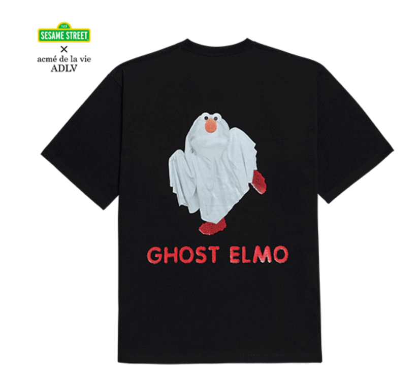 Áo thun - Acmé de la vie - ADLV SESAME STREET X 아크메드라비 GHOST ELMO T-SHIRT