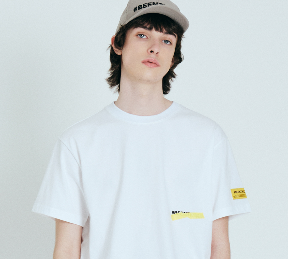  Áo Thun BEENTRILL - Back Logo Comfort Fit Short Sleeve T-shirt  - White 