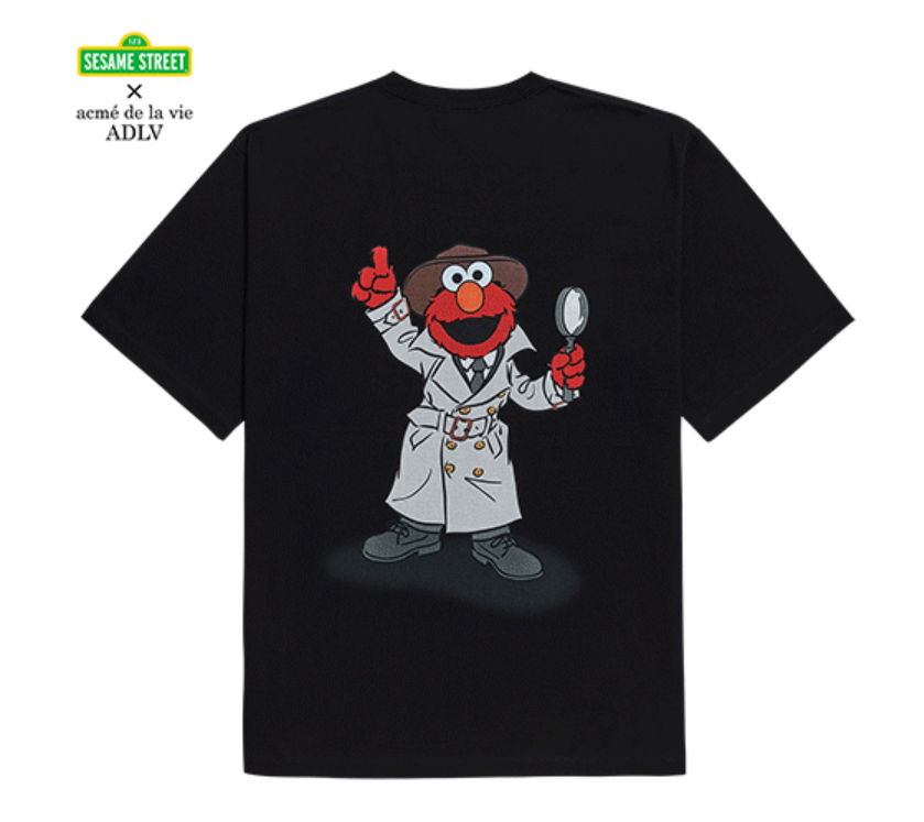 Áo thun - Acmé de la vie - ADLV SESAME STREET X 아크메드라비 DETECTIVE ELMO T-SHIRT