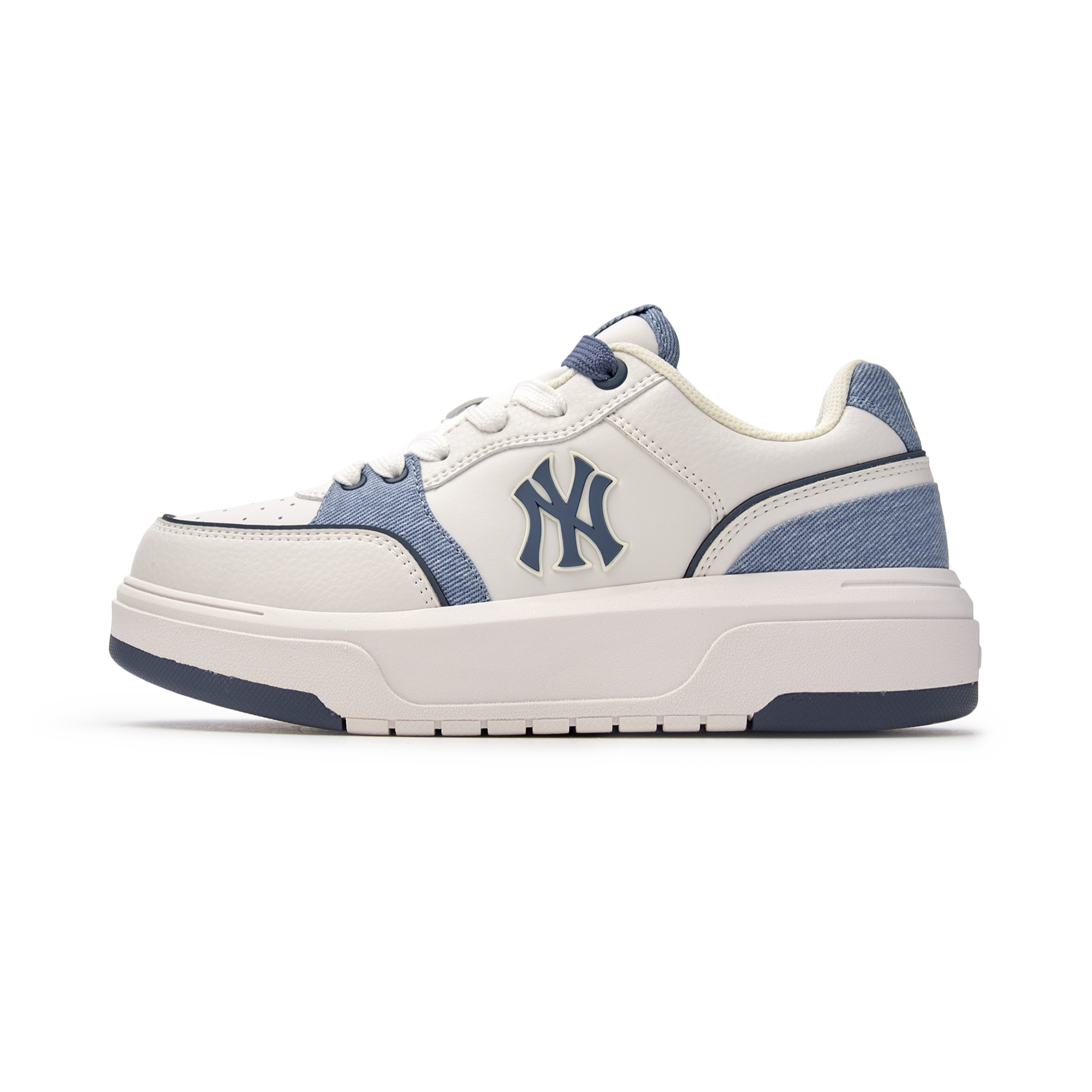 Giày MLB Korea Chunky Liner Denim Pocket New York Yankees - 3ASXD015N-50NYS