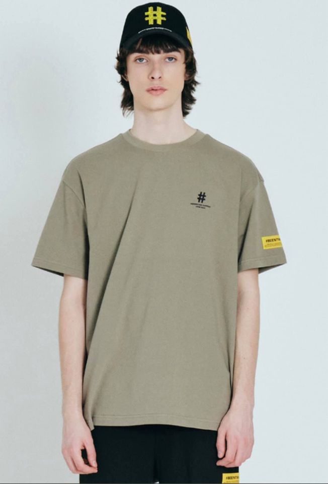 Áo Thun - BEENTRILL - TAPING Logo OverFit Short Sleeve T-shirt / Khaki