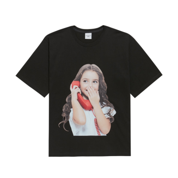 Áo thun - Acmé de la vie - ADLV BABY FACE SHORT SLEEVE T-SHIRT BLACK PHONE